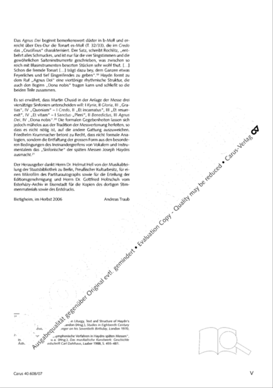 Missa Sancti Bernardi von Offida in B 4-Part scores gallery preview page 6