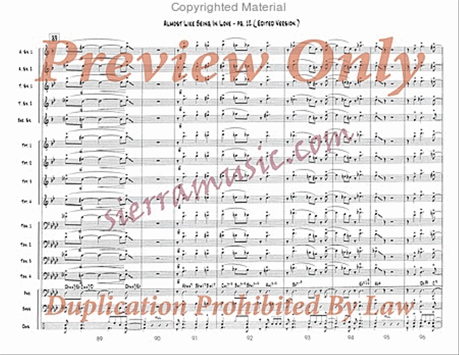 Almost Like Being in Love (Edited) Big Band scores gallery preview page 13