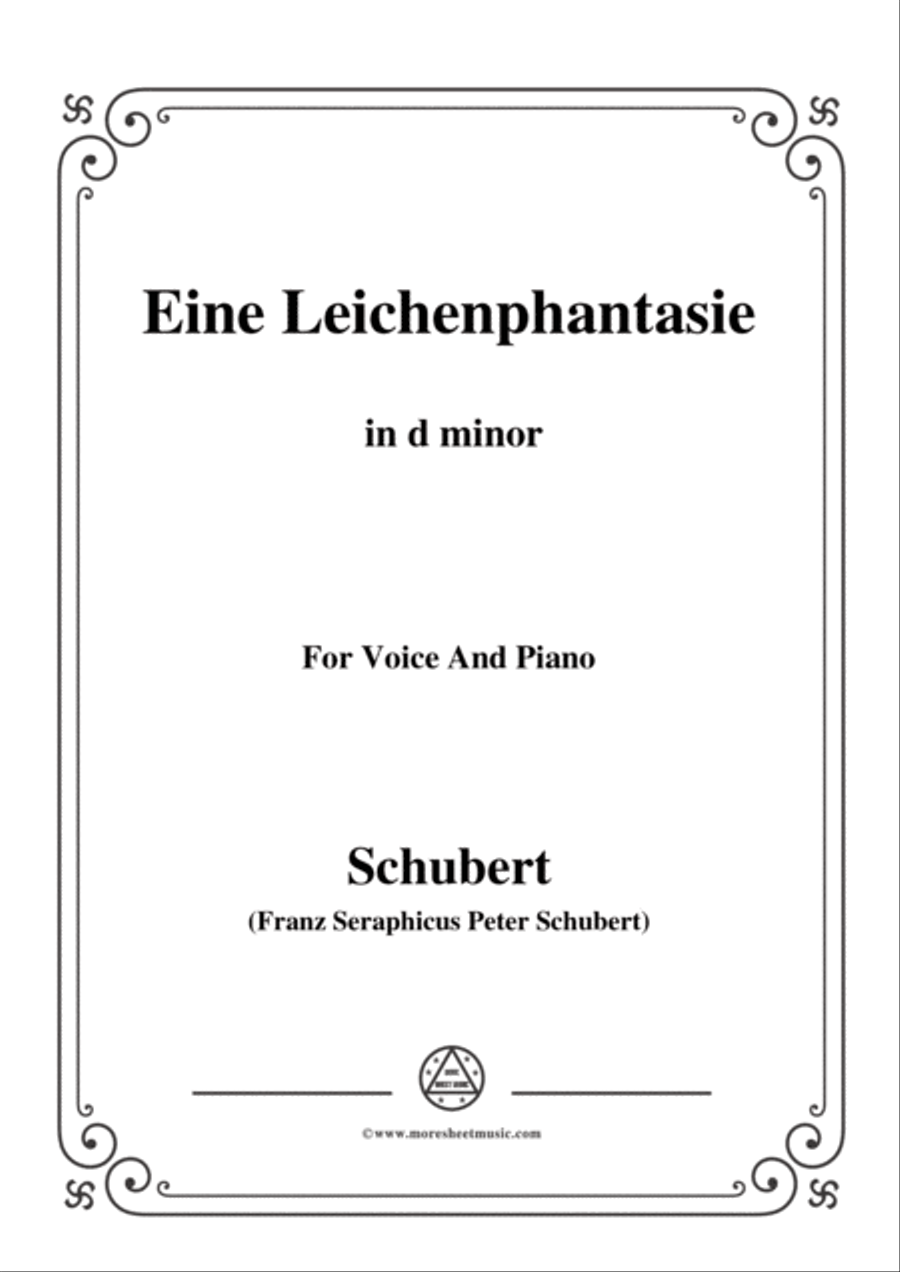Schubert-Eine Leichenphantasie,D.7,in d minor,for Voice&Piano Voice scores gallery preview page 1