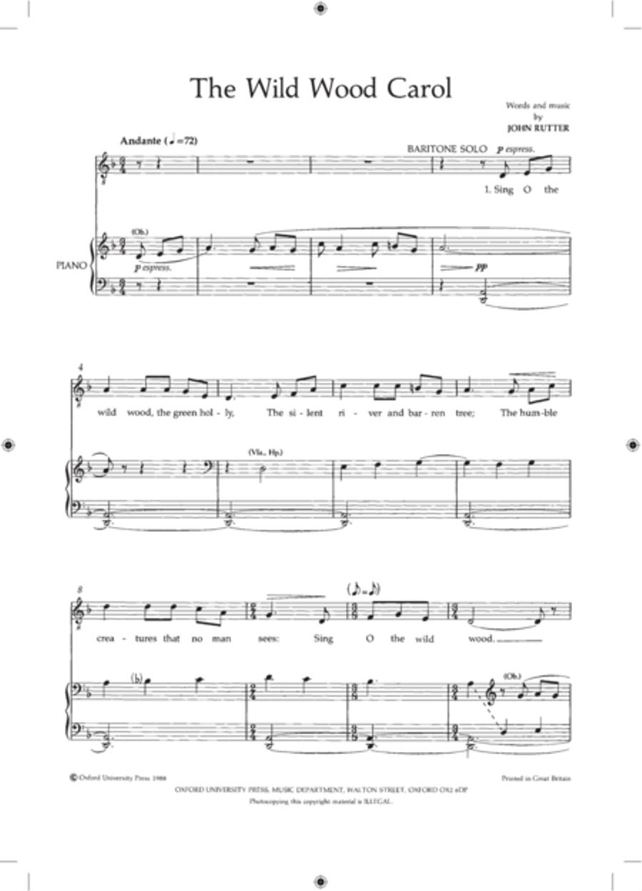 The Wild Wood Carol The Wild Wood Carol 4-Part scores gallery preview page 2