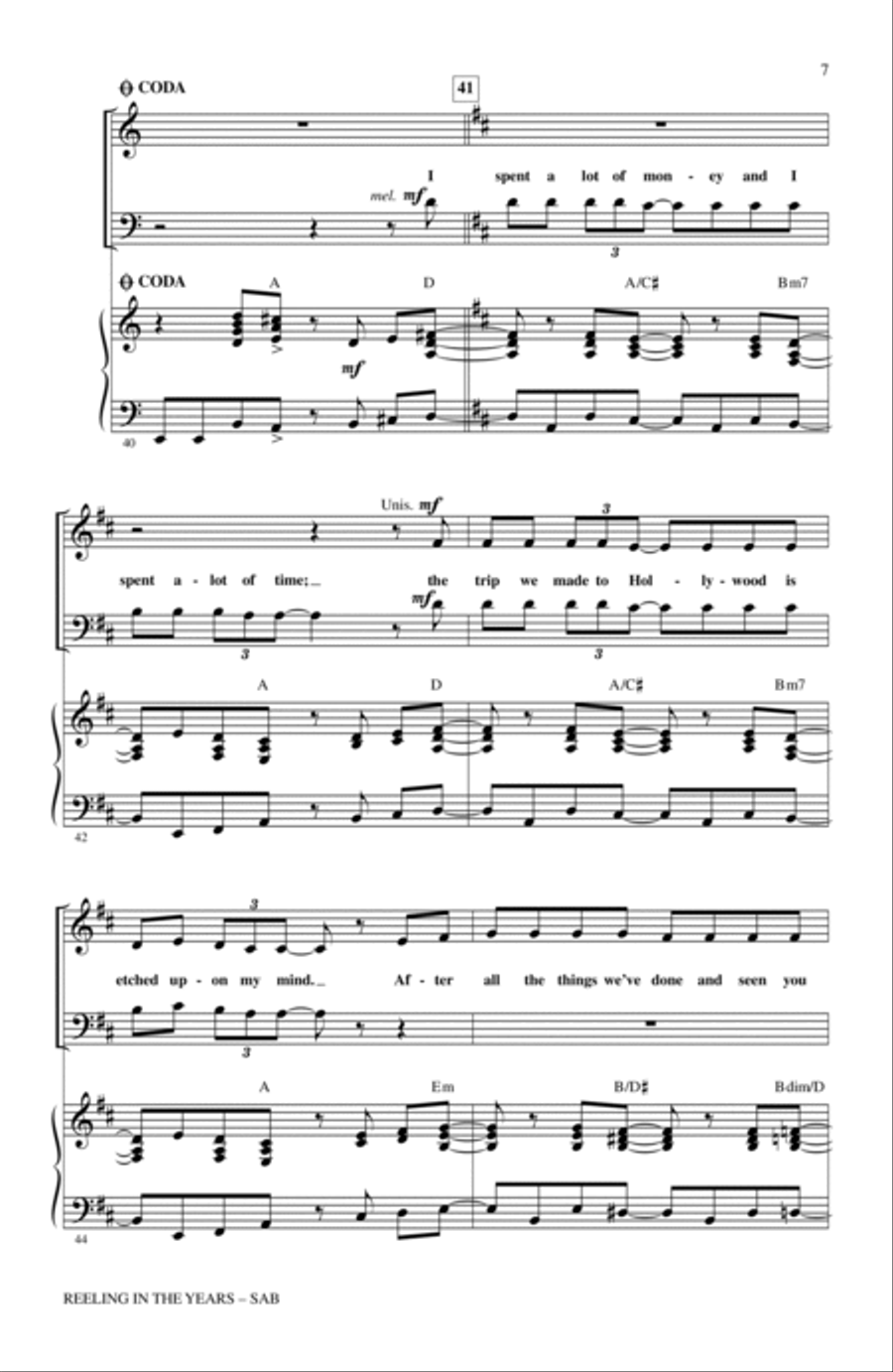 Reeling In The Years Reeling In The Years 3-Part scores gallery preview page 6