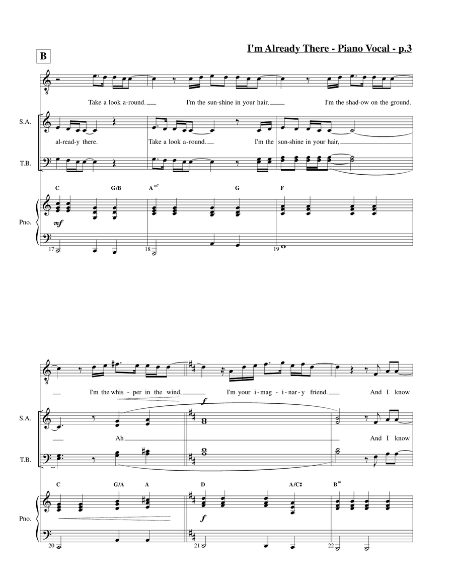 I'm Already There 4-Part scores gallery preview page 3