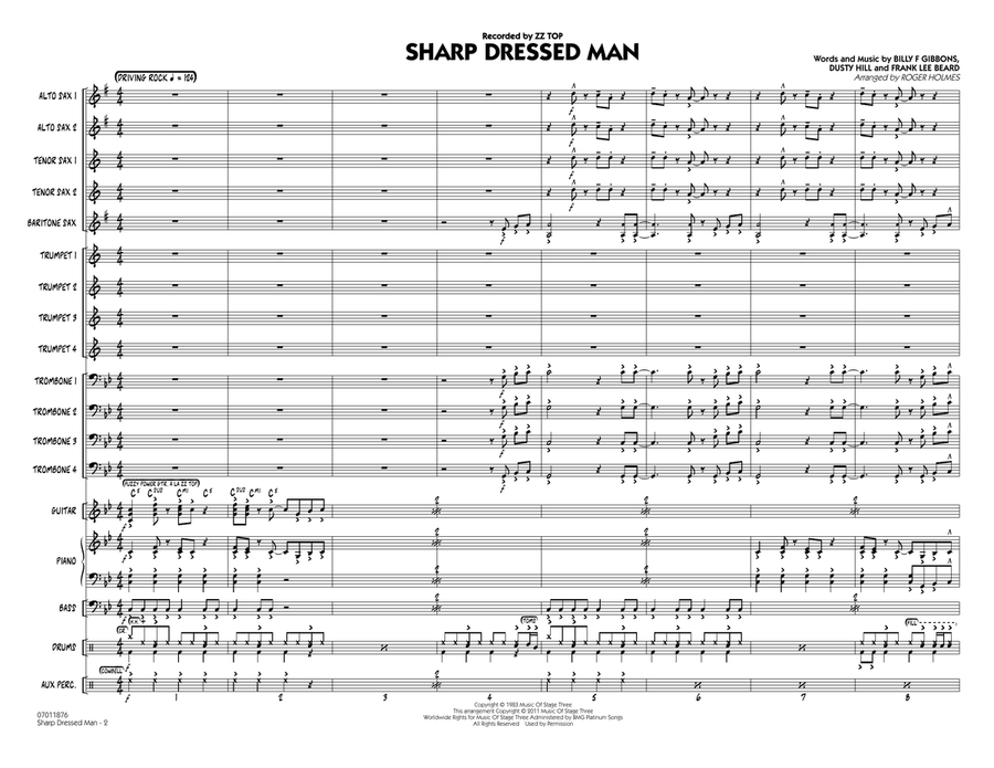 Sharp Dressed Man - Full Score Jazz Ensemble scores gallery preview page 2