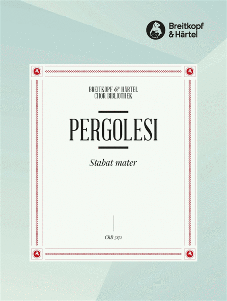Stabat mater by Giovanni Battista Pergolesi SA - Sheet Music