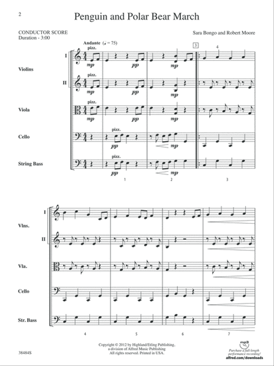 Penguin and Polar Bear March: Score String Orchestra scores gallery preview page 2