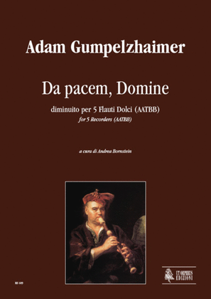 Book cover for Da pacem, Domine for Recorder Quartet (AAAB)