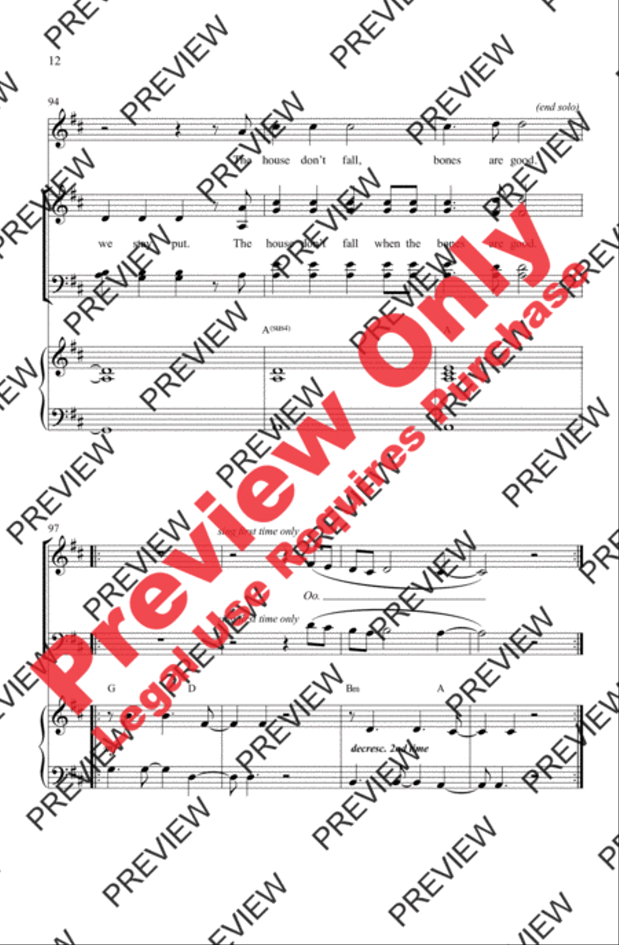 The Bones 4-Part scores gallery preview page 12