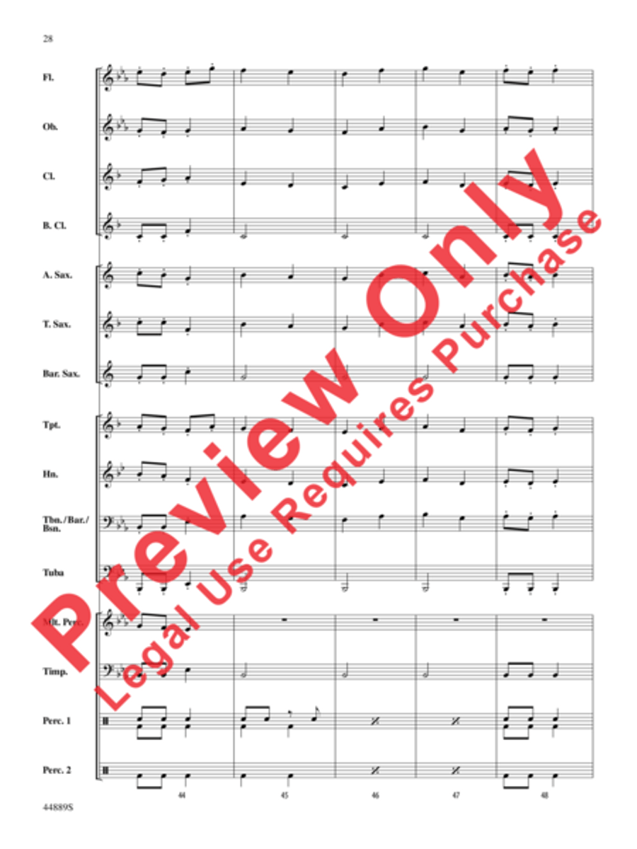 Three Miniature Nutcrackers Concert Band scores gallery preview page 28