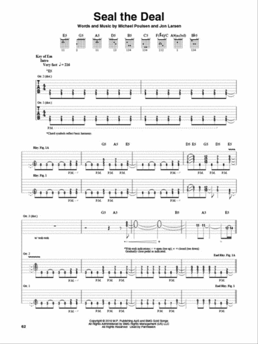 Volbeat - Seal the Deal & Let's Boogie Electric Guitar scores gallery preview page 5