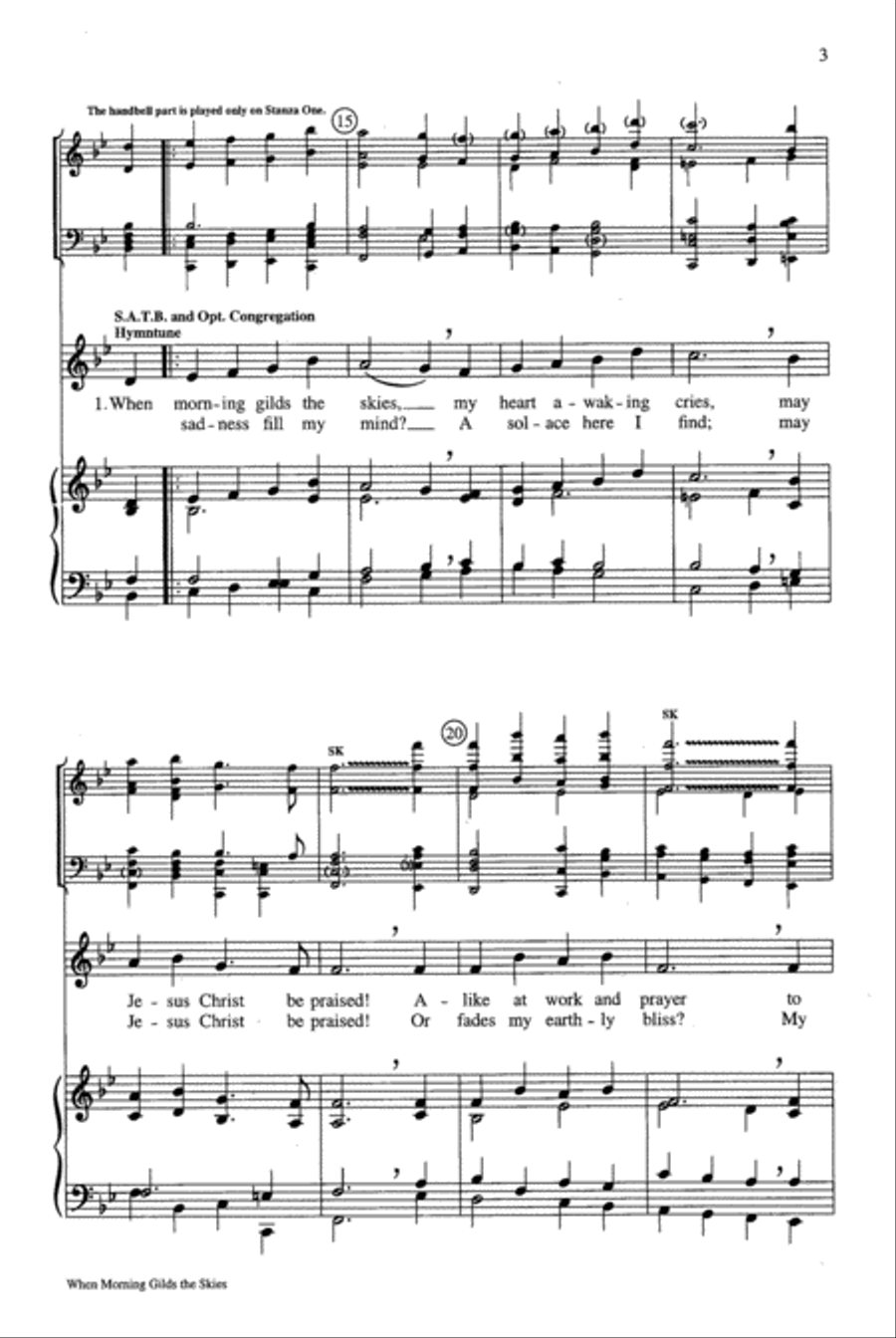 When Morning Gilds the Skies 4-Part scores gallery preview page 3
