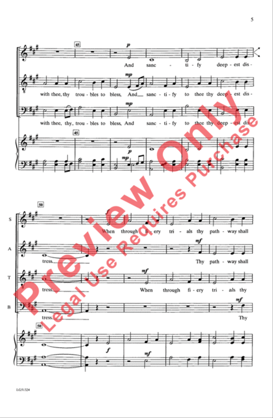 How Firm a Foundation 4-Part scores gallery preview page 5