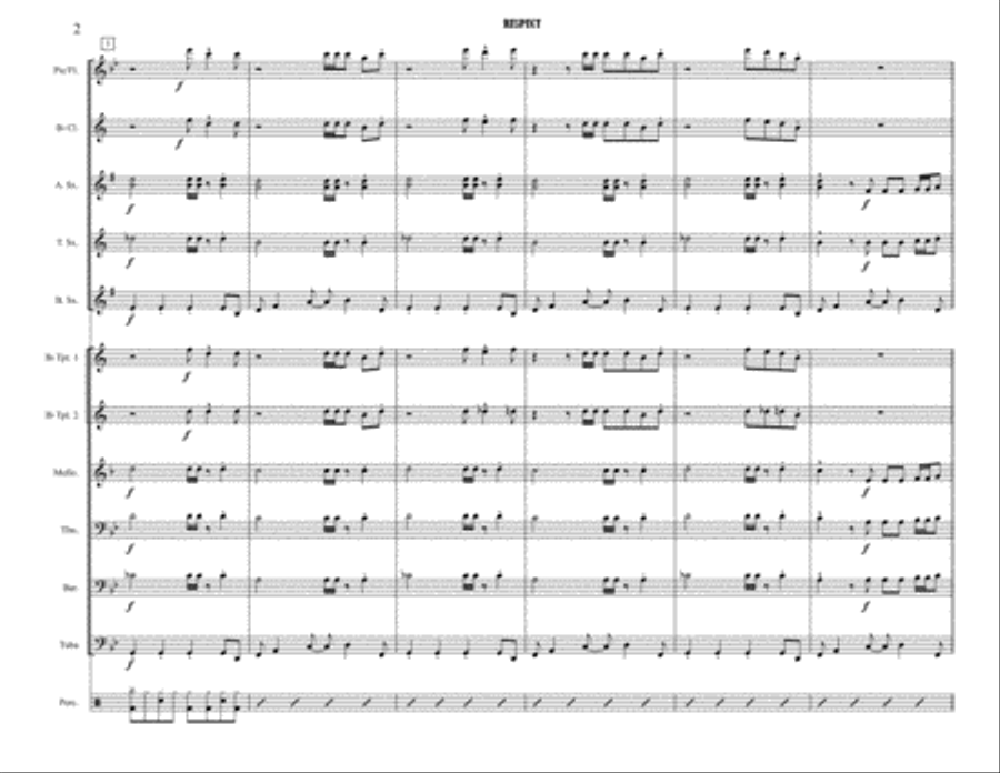 Respect Respect Marching Band scores gallery preview page 2