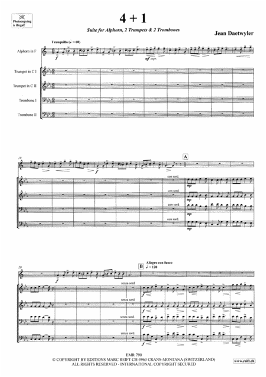 4 + 1 4 + 1 Trombone scores gallery preview page 3