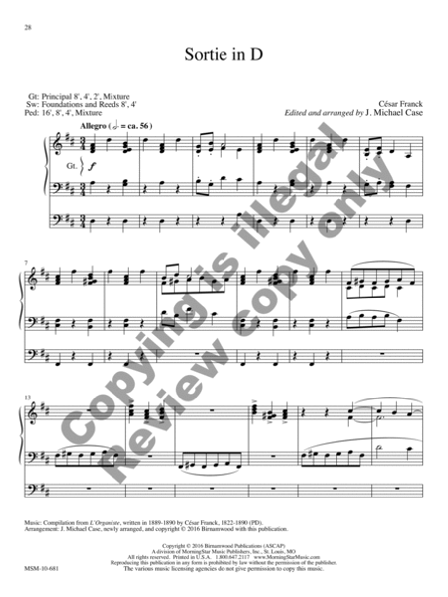 10 Transcriptions & Arrangements for Organ, Volume 1 Organ scores gallery preview page 12