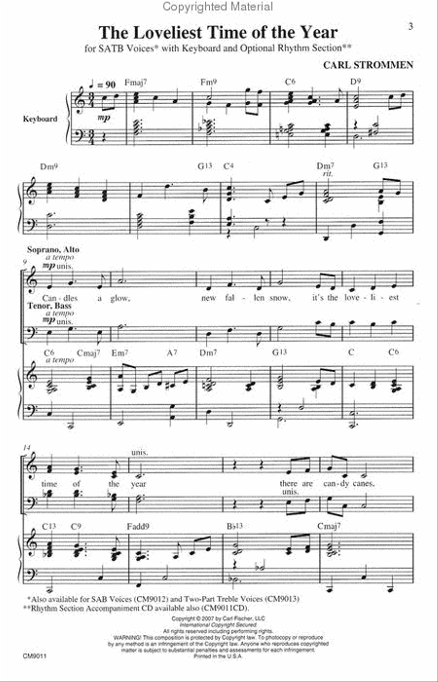 The Loveliest Time of the Year 4-Part scores gallery preview page 2