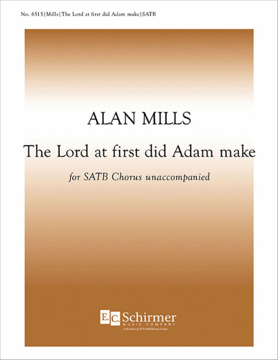 The Lord at first did Adam make 4-Part scores gallery preview page 1