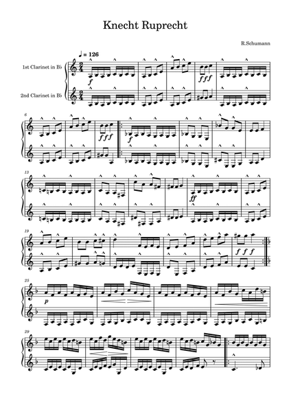 R.Schumann: Knecht Ruprecht for two clarinets