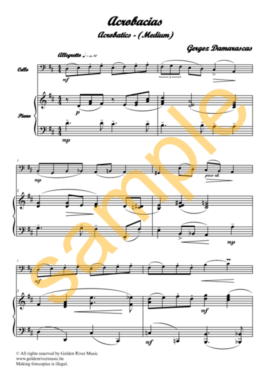 Acrobacias / Acrobatics for cello Clarinet Solo scores gallery preview page 2
