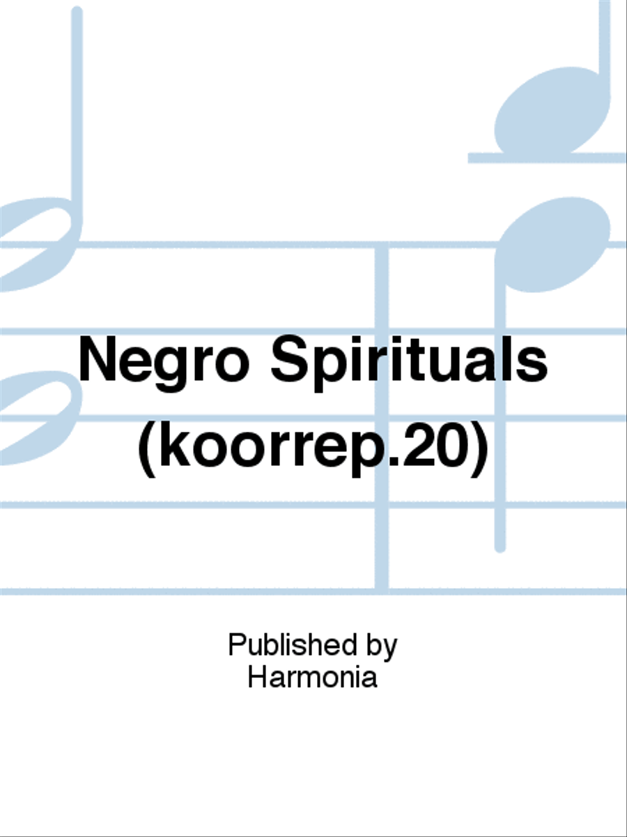 Negro Spirituals (koorrep.20) 4-Part scores gallery preview page 1