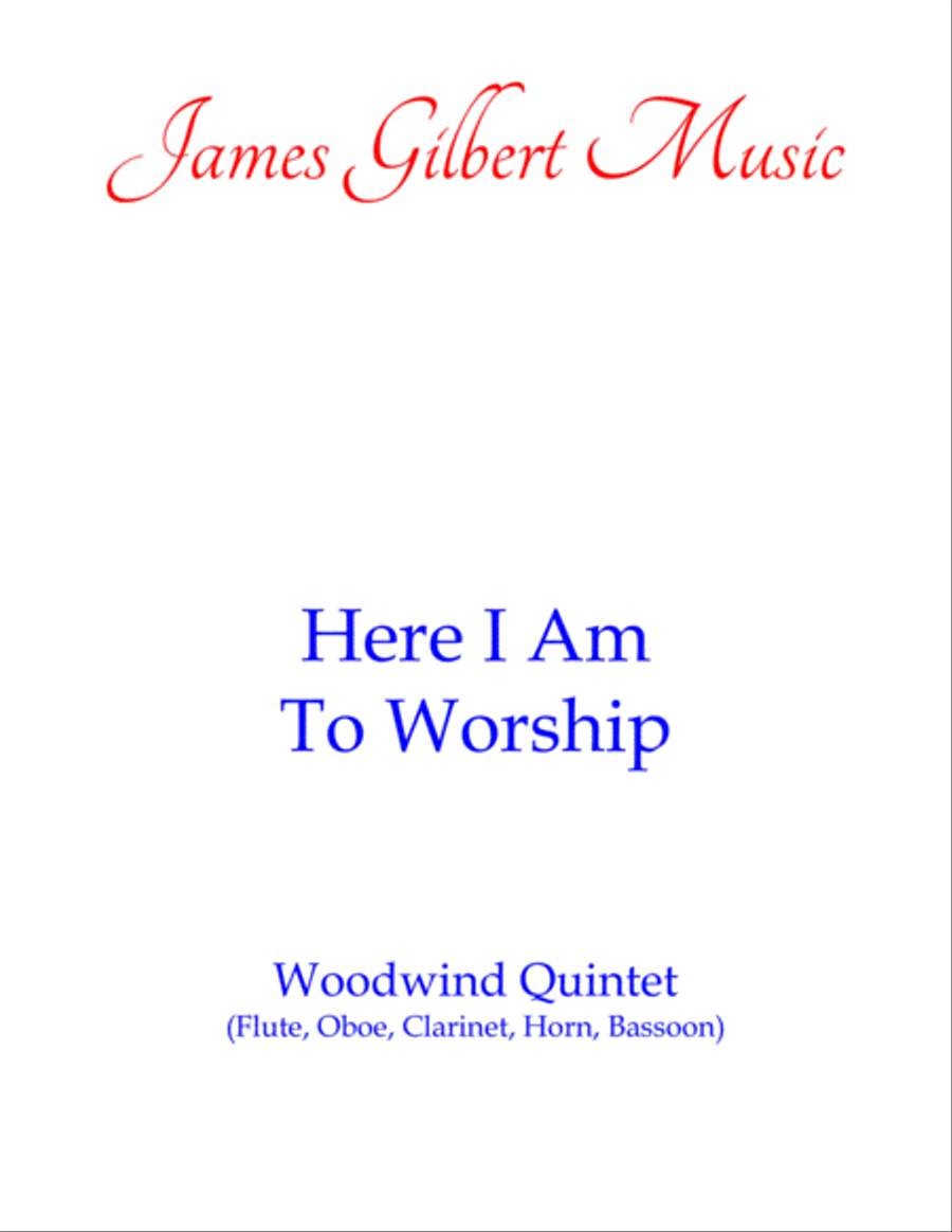 Here I Am To Worship Woodwind Quintet scores gallery preview page 1