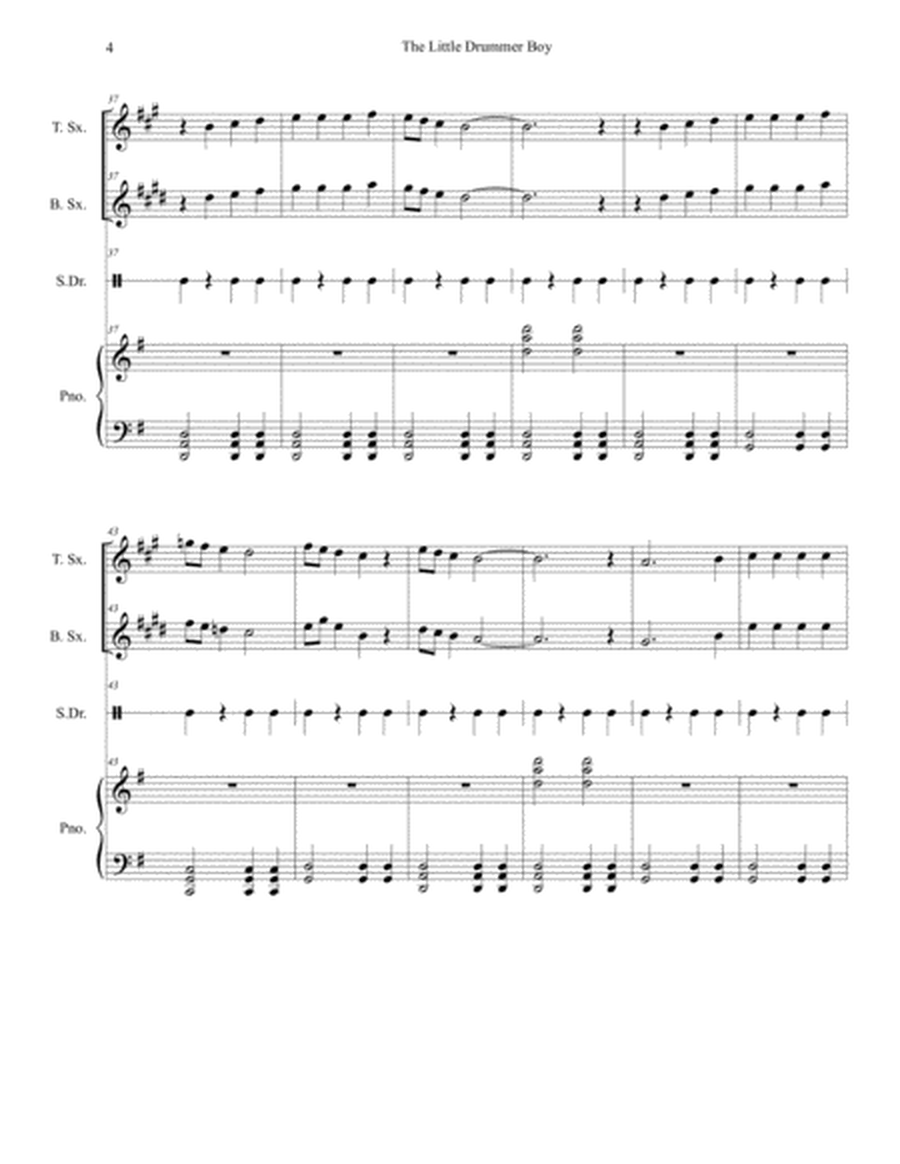 The Little Drummer Boy (for Saxophone Quartet and Piano) image number null
