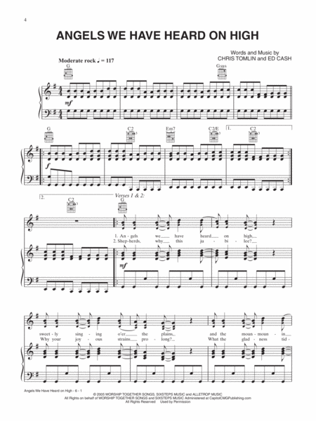 Modern Worship Christmas for Piano