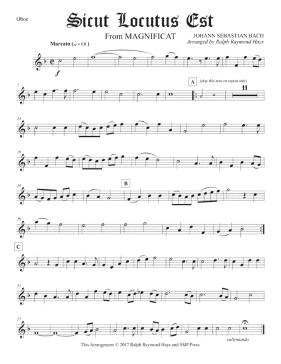 Sicut Locutus Est Woodwind Quintet scores gallery preview page 4