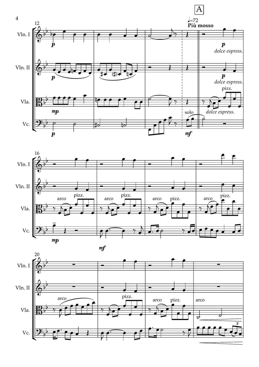 Bohemian Rhapsody String Quartet scores gallery preview page 4