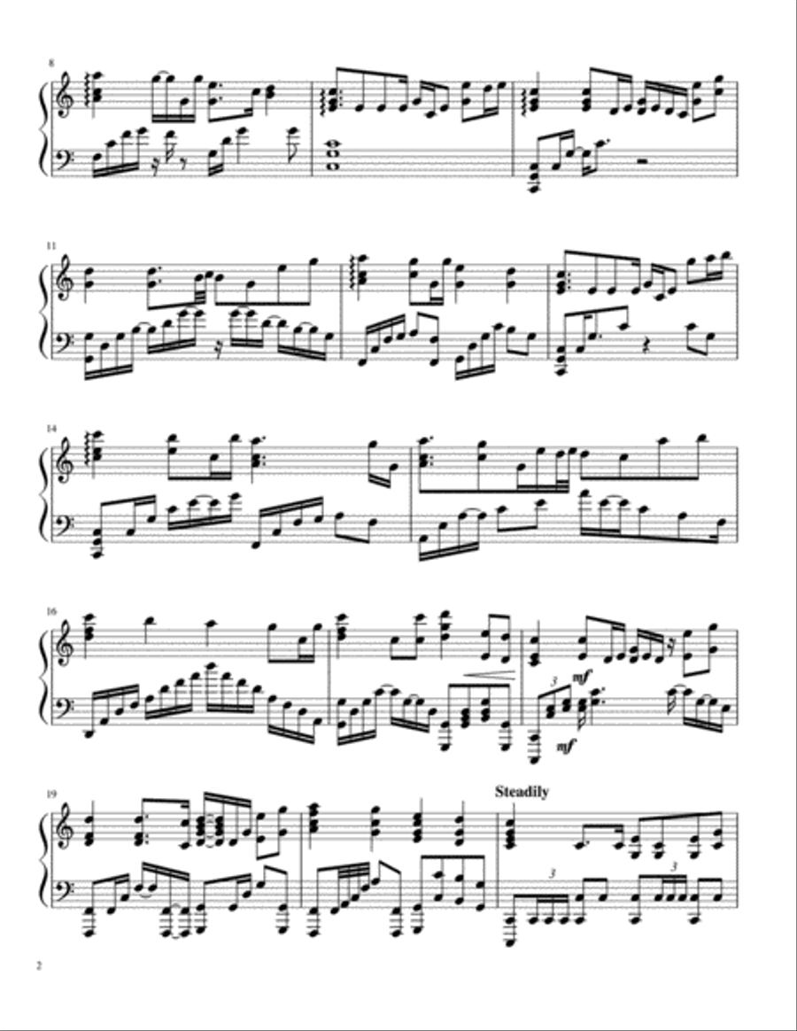 Come Thou Fount/Praise to the Man Piano Solo scores gallery preview page 2