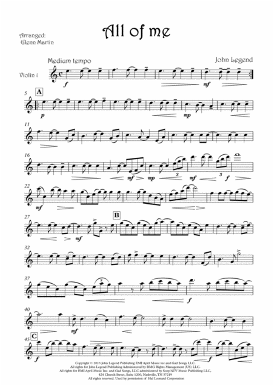 All Of Me All Of Me Chamber Orchestra scores gallery preview page 3