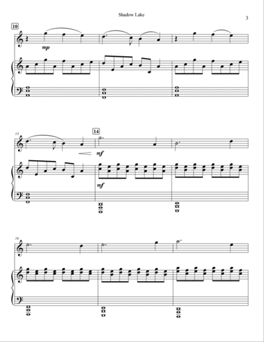 Shadow Lake - Violin & Piano Violin Solo scores gallery preview page 3