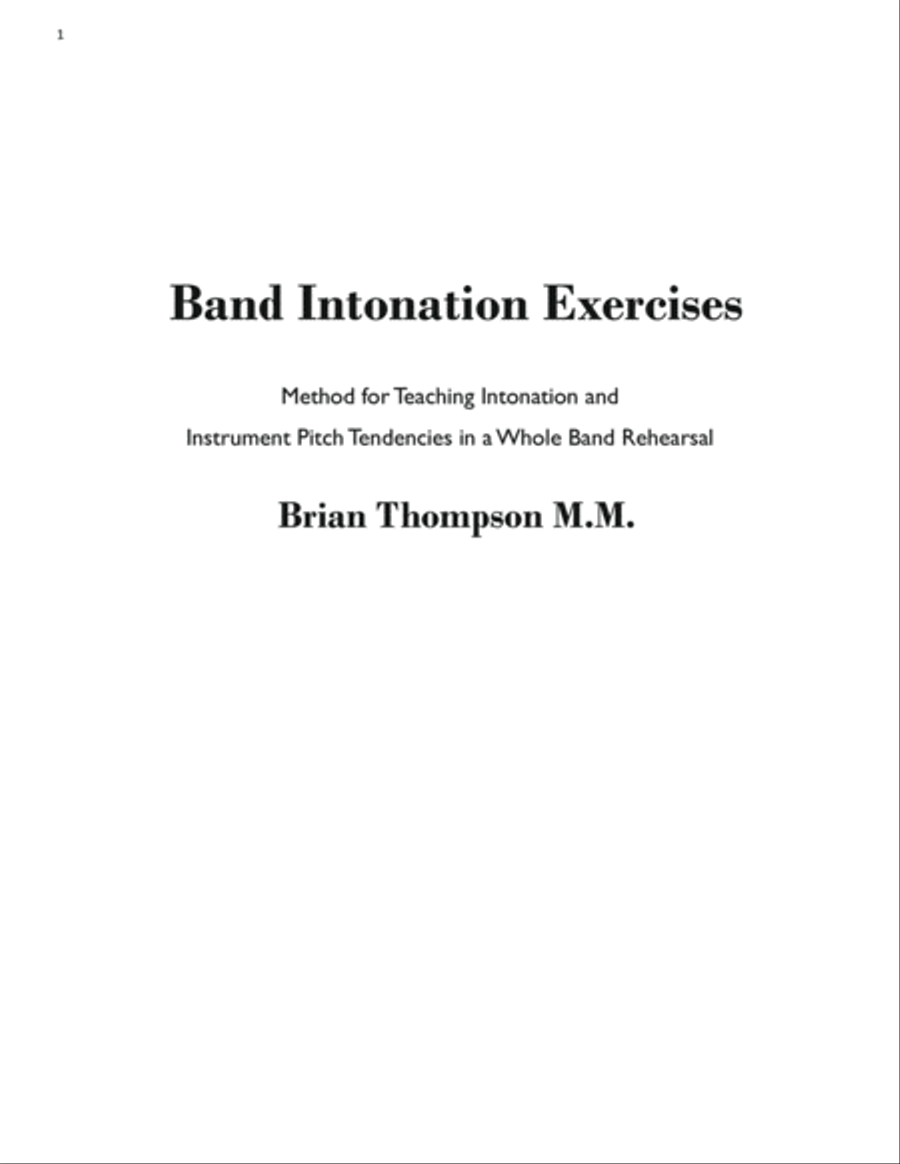Band Intonation Exercises, Score and Parts Marching Band scores gallery preview page 2