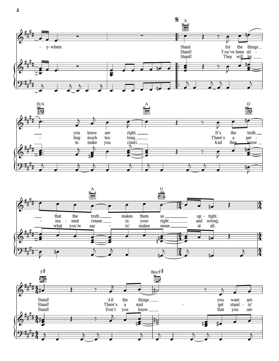 Stand! Acoustic Guitar scores gallery preview page 2