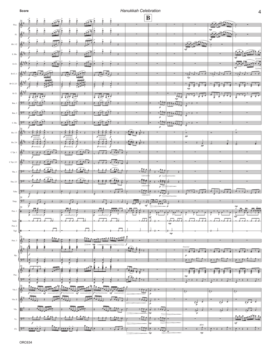 HANUKKAH CELEBRATION - Full Orchestra (Grade 4+) Full Orchestra scores gallery preview page 4