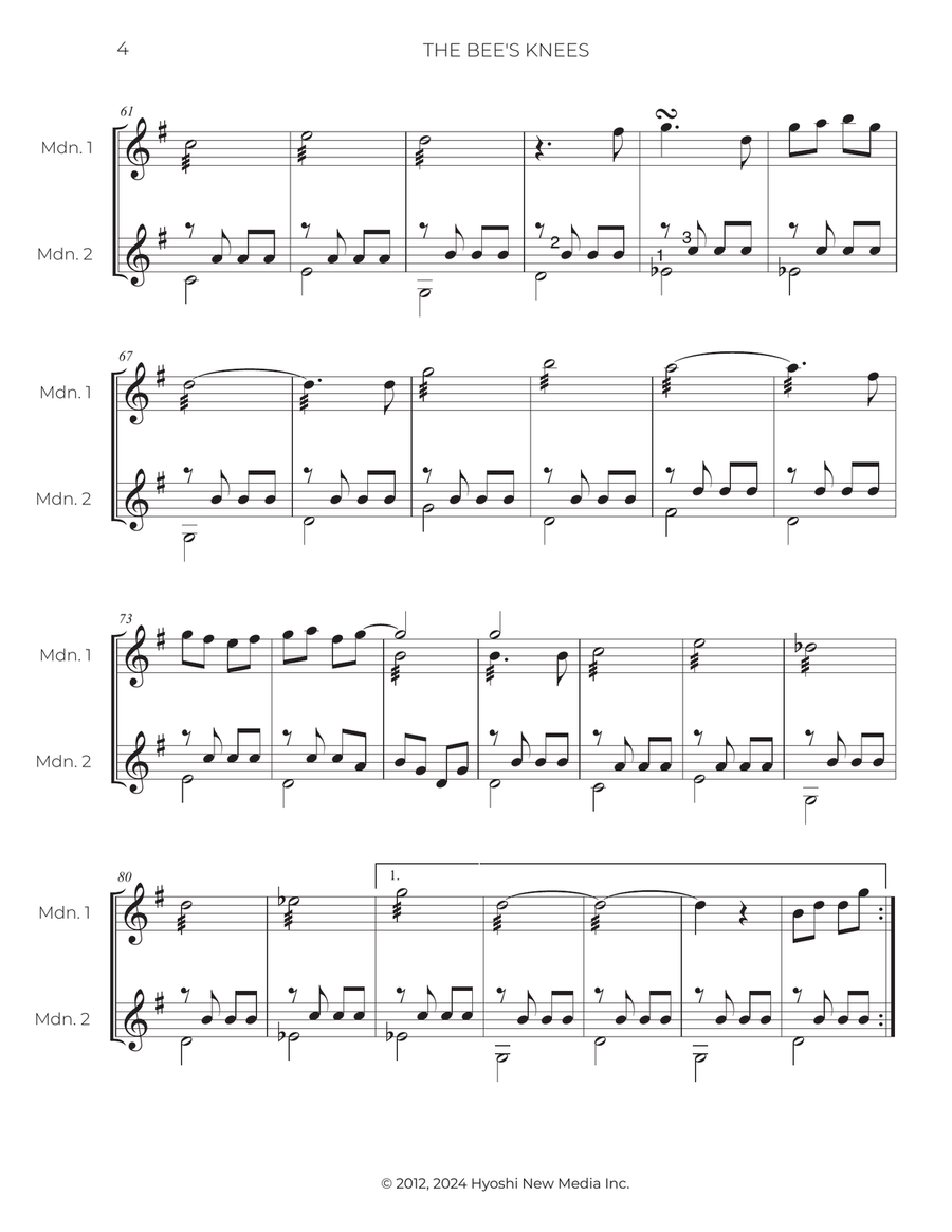 Three Easy Duettos from Opus Twelve Chamber Music scores gallery preview page 5