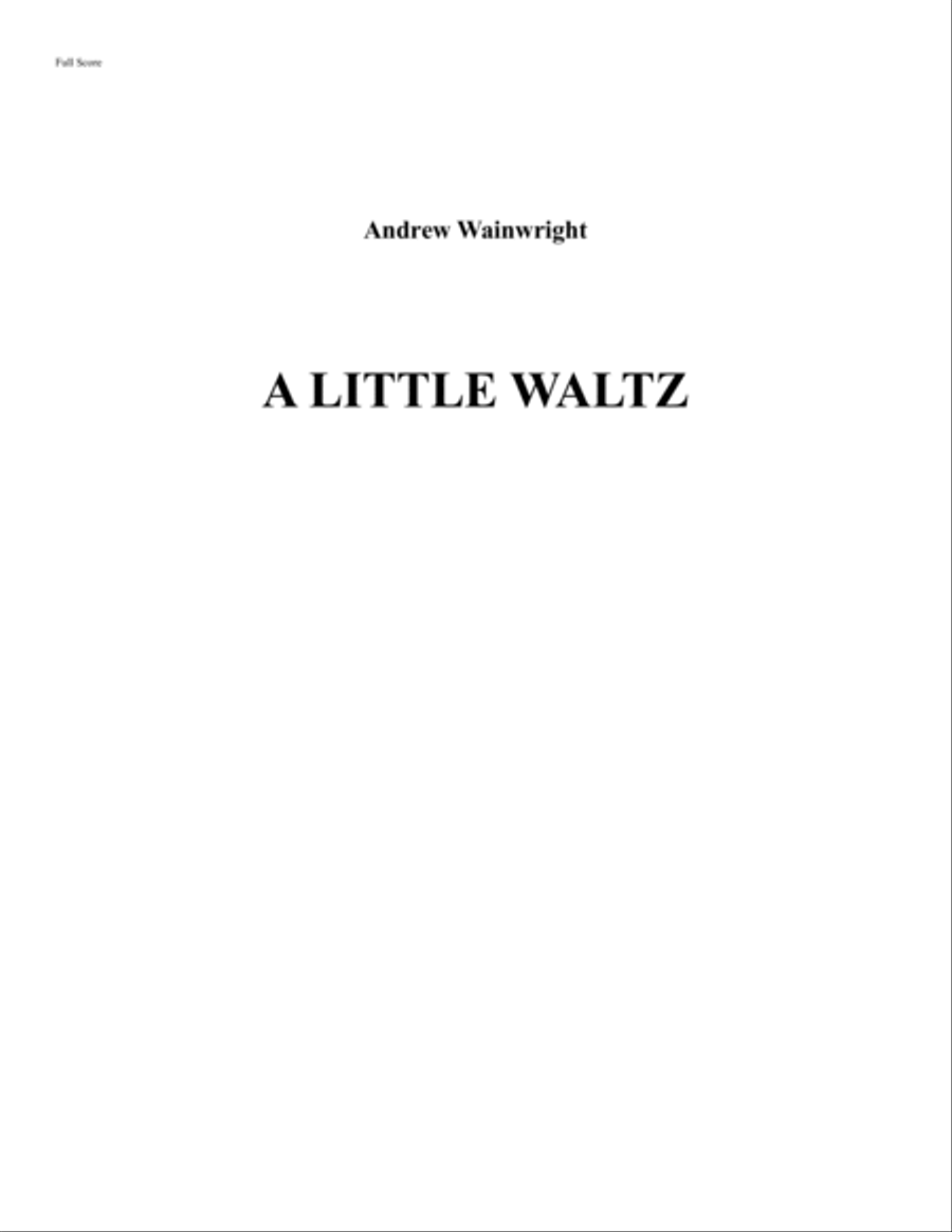 A Little Waltz Full Orchestra scores gallery preview page 1