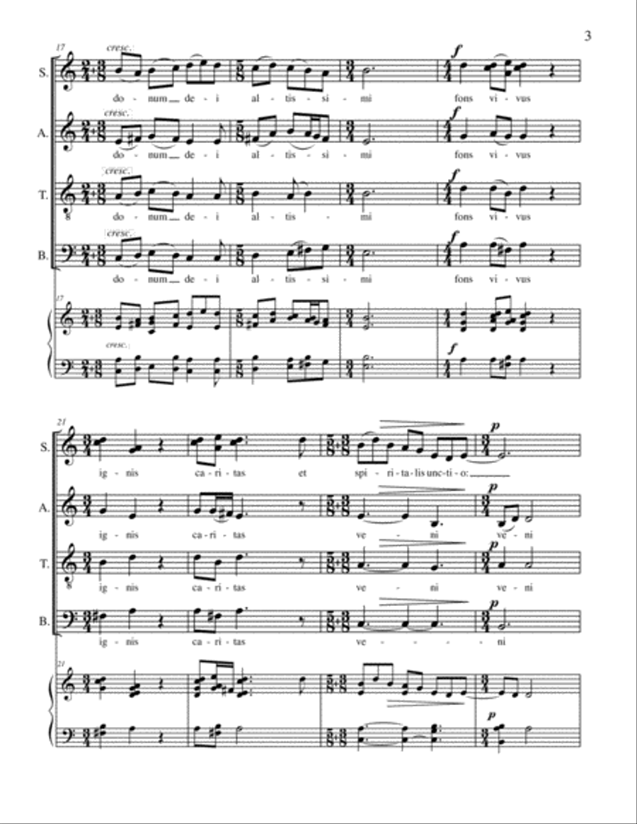 Veni Creator Spiritus 4-Part scores gallery preview page 6