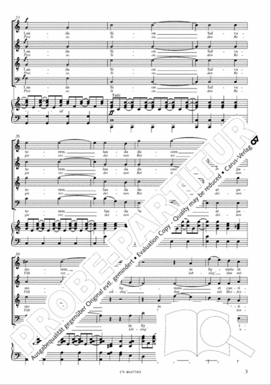 Lauda Sion Lauda Sion 4-Part scores gallery preview page 8