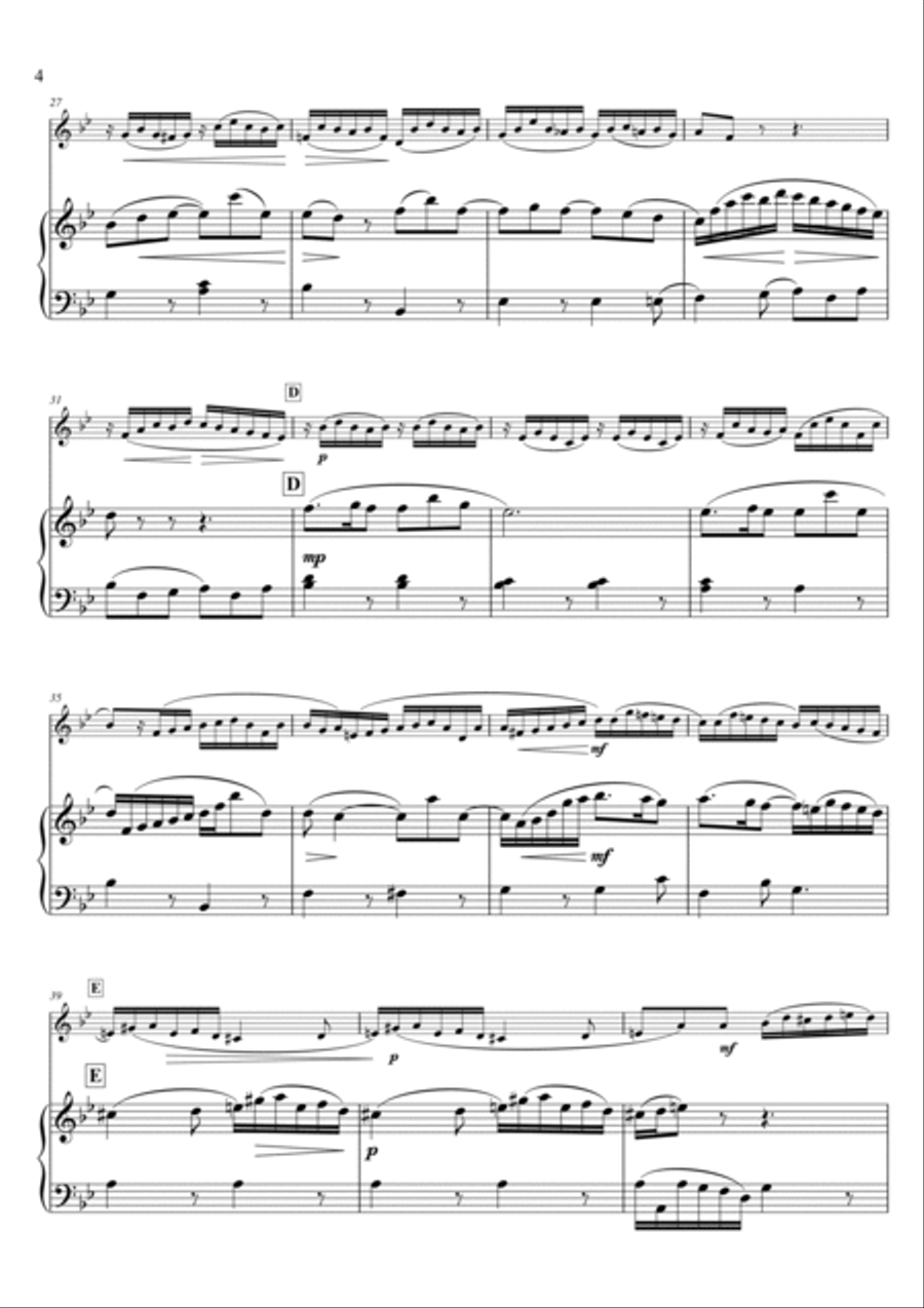 Siciliano for Flute and Piano Small Ensemble scores gallery preview page 5