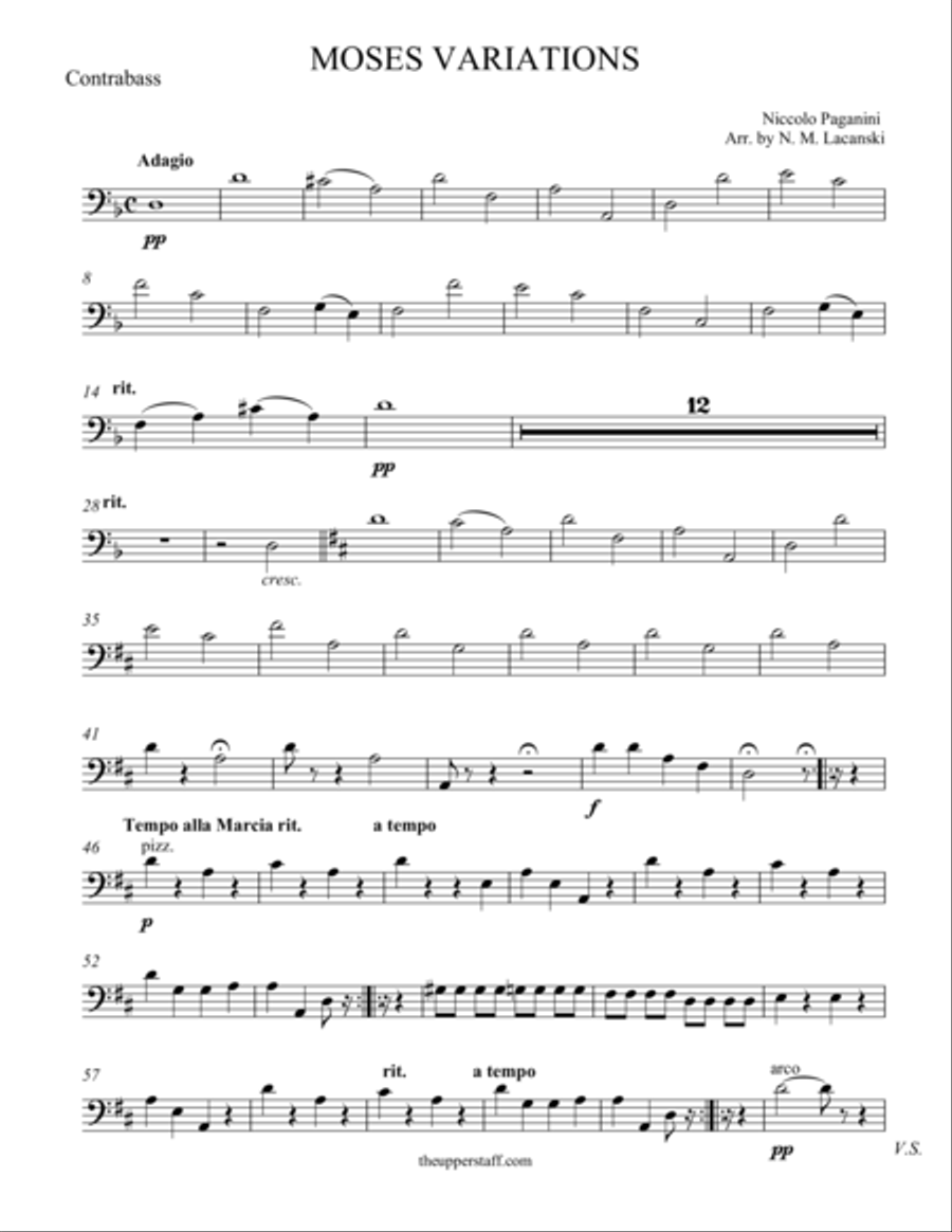 Moses Variations String Orchestra scores gallery preview page 1