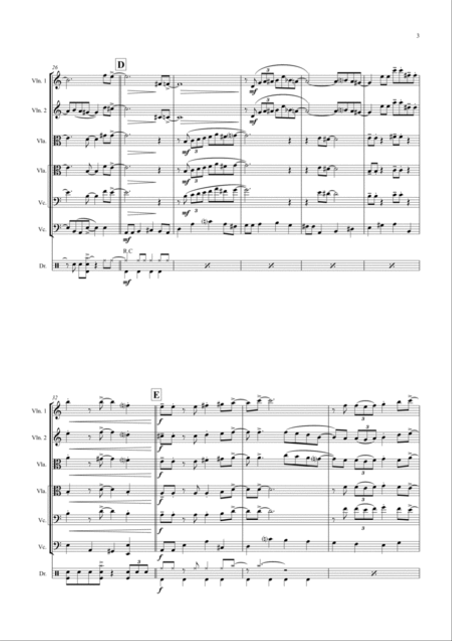 Michelle String Quintet scores gallery preview page 3