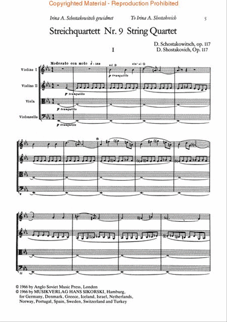 String Quartets, Nos. 9–10 String Quartet scores gallery preview page 2