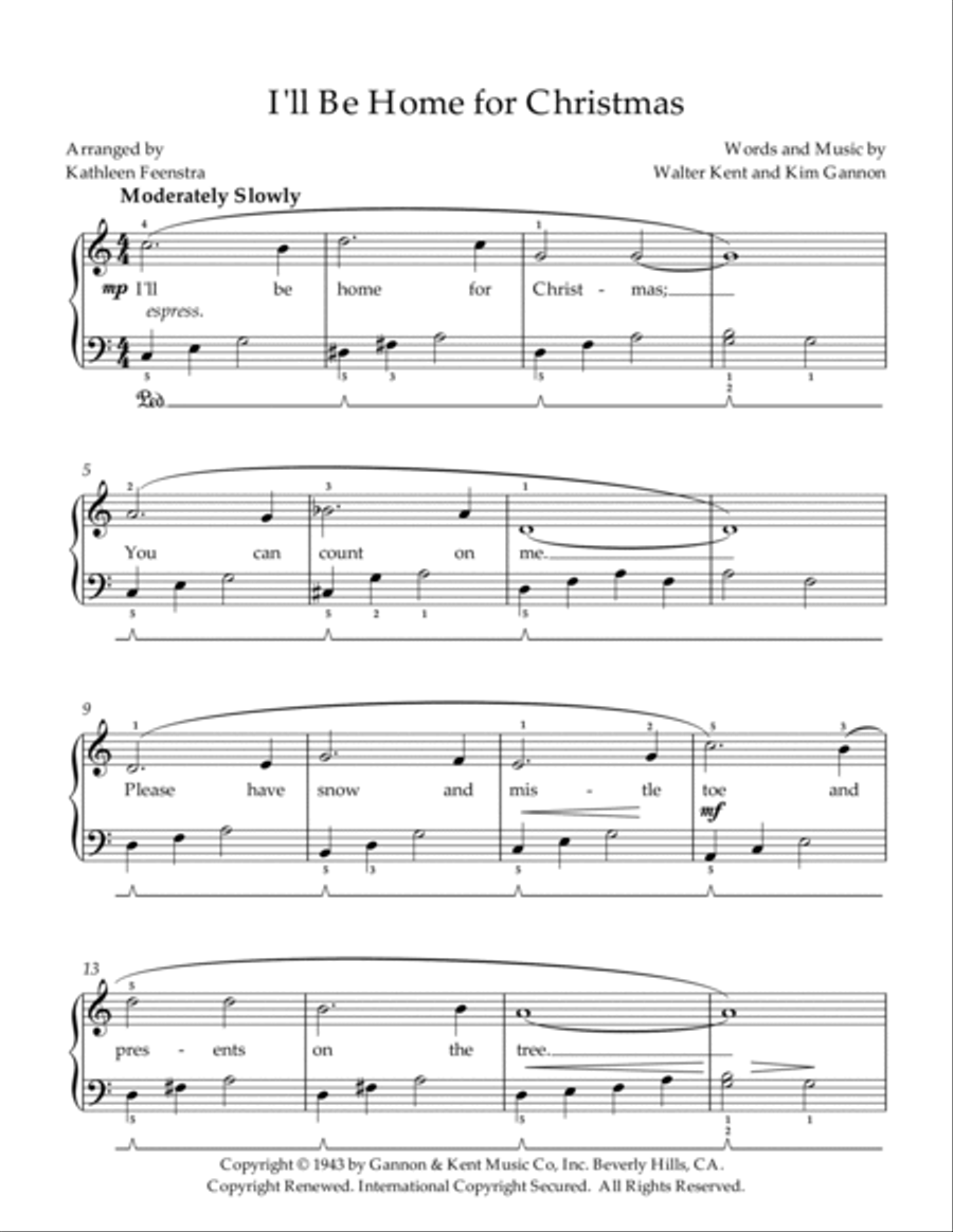 I'll Be Home For Christmas Piano Method scores gallery preview page 2