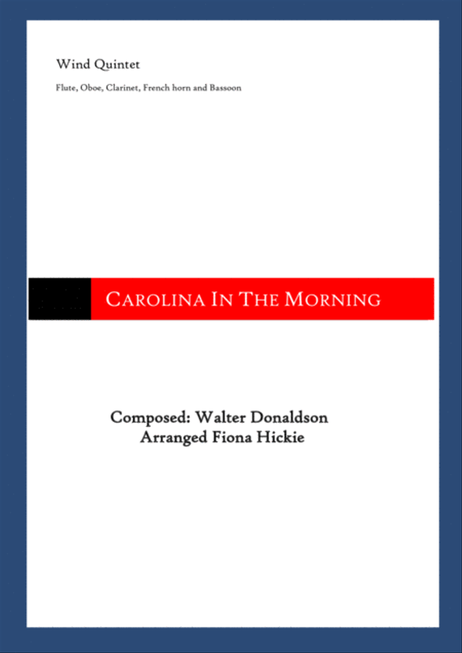 Carolina In The Morning: Wind Quintet Woodwind Quintet scores gallery preview page 1