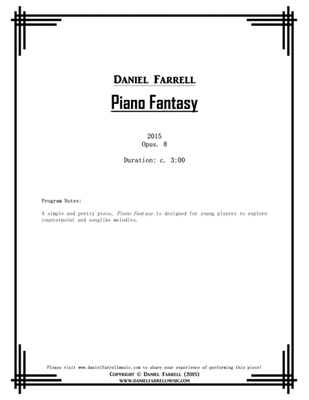 Piano Fantasy - (Op. 8) image number null