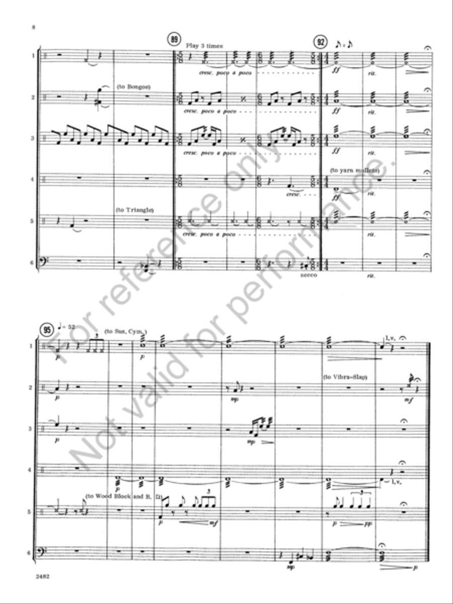 Fixations Percussion Ensemble scores gallery preview page 9
