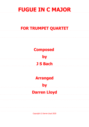 Book cover for Fugue in C major - Trumpet quartet