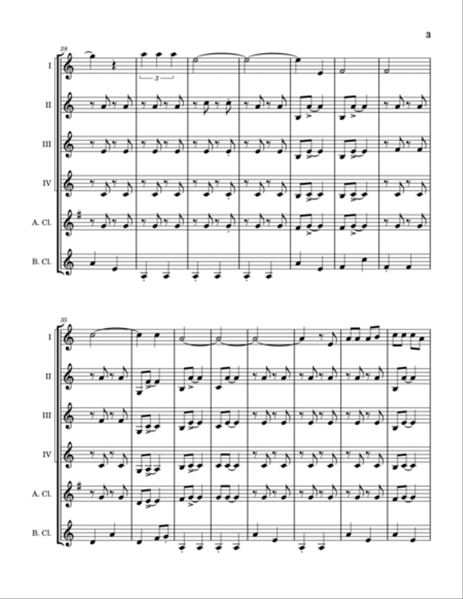 (Ghost) Riders In The Sky (A Cowboy Legend) Clarinet Quintet scores gallery preview page 4