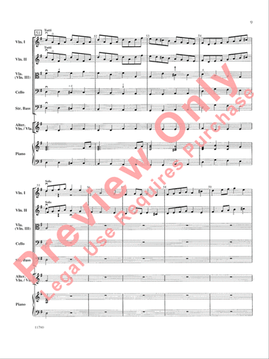 Entrance of the Queen of Sheba String Orchestra scores gallery preview page 10