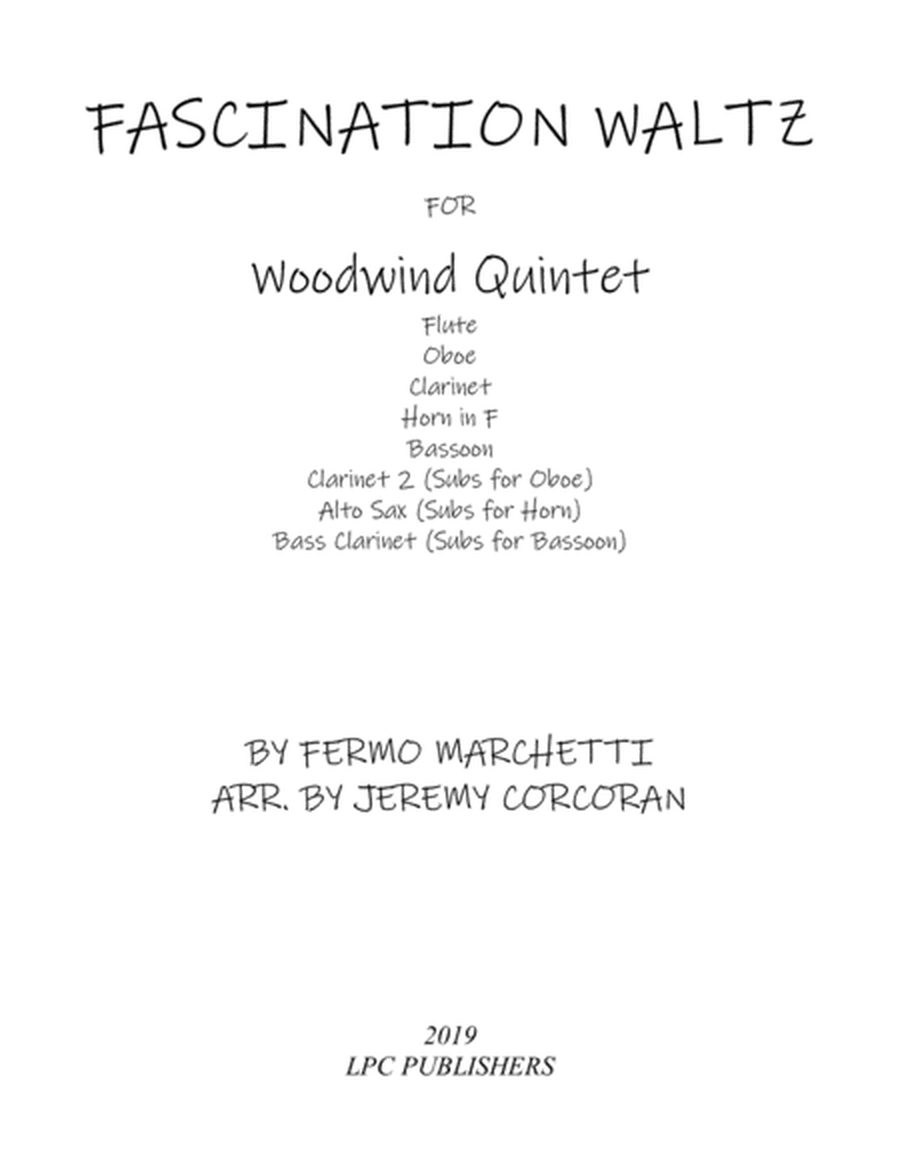 Fascination Waltz for Woodwind Quintet image number null